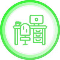 puesto de trabajo creativo icono diseño vector