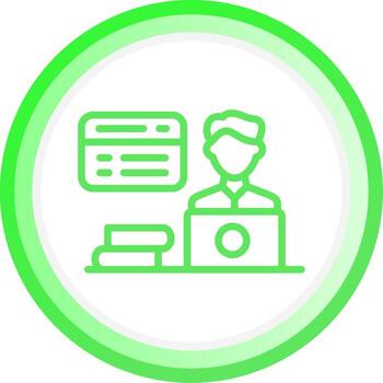 Line Green Circle Gradient Design vector