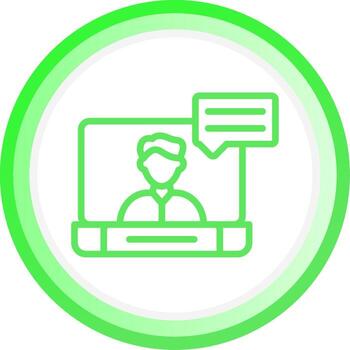 Line Green Circle Gradient Design vector