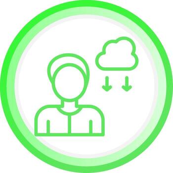 Pessimism Creative Icon Design vector