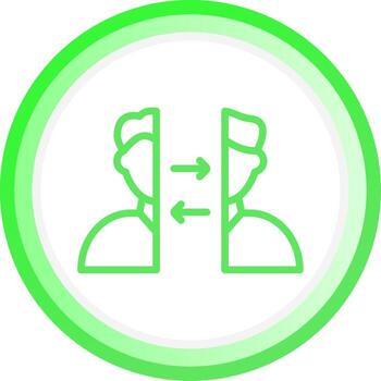 Line Green Circle Gradient Design vector