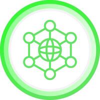 Neural Network Creative Icon Design vector