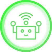Robot Assistant Creative Icon Design vector