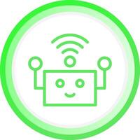 Robot Assistant Creative Icon Design vector