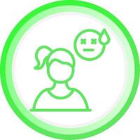 Exhausted Creative Icon Design vector