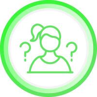 Confused Creative Icon Design vector