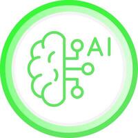 Artificial Intelligence Creative Icon Design vector