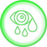 Watery Eyes Creative Icon Design vector