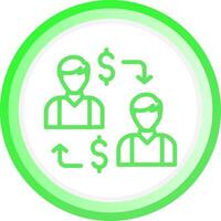P2P Lending Creative Icon Design vector
