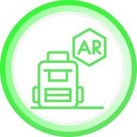 Ar Backpack Creative Icon Design vector