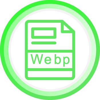 Webp Creative Icon Design vector
