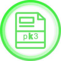 pk3 creativo icono diseño vector