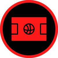 diseño de icono creativo de cancha de baloncesto vector