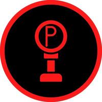Parking Sign Creative Icon Design vector