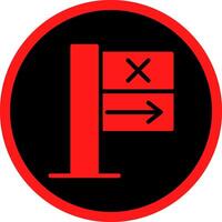 No Turn Right Creative Icon Design vector