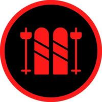 Skis Creative Icon Design vector