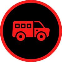 Minivan Creative Icon Design vector