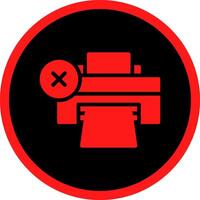 Printer Error Creative Icon Design vector