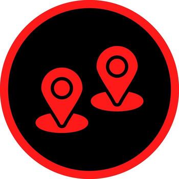 Two Points Creative Icon Design vector