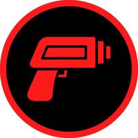 Thermometer Gun Creative Icon Design vector