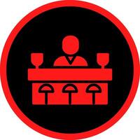 Bar Counter Creative Icon Design vector