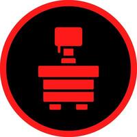 Glyph Red Icons Design vector