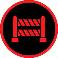 Road Blockade Creative Icon Design vector