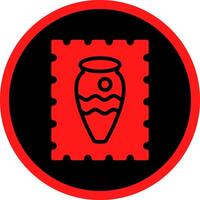 Glyph Red Icons Design vector