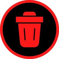 Trash Bin Creative Icon Design vector