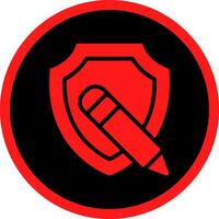 Glyph Red Icons Design vector