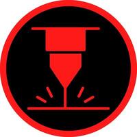 Glyph Red Icons Design vector