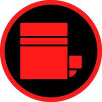 Glyph Red Icons Design vector