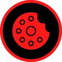Glyph Red Icons Design vector
