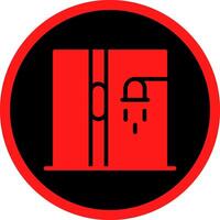Glyph Red Icons Design vector
