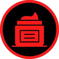 Glyph Red Icons Design vector