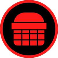 Glyph Red Icons Design vector
