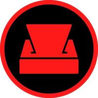 Glyph Red Icons Design vector