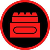 Glyph Red Icons Design vector