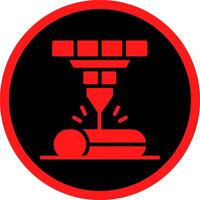 Glyph Red Icons Design vector