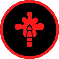 Glyph Red Icons Design vector