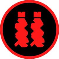 Glyph Red Icons Design vector