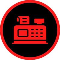 Glyph Red Icons Design vector