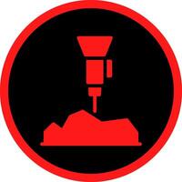 Glyph Red Icons Design vector