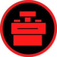 Glyph Red Icons Design vector