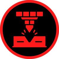 Glyph Red Icons Design vector