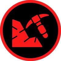Glyph Red Icons Design vector