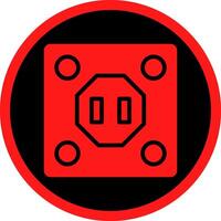 Glyph Red Icons Design vector