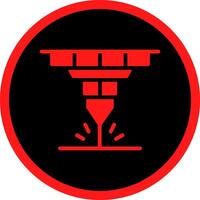 Glyph Red Icons Design vector