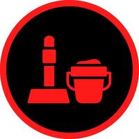 Glyph Red Icons Design vector