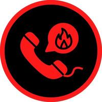Glyph Red Icons Design vector